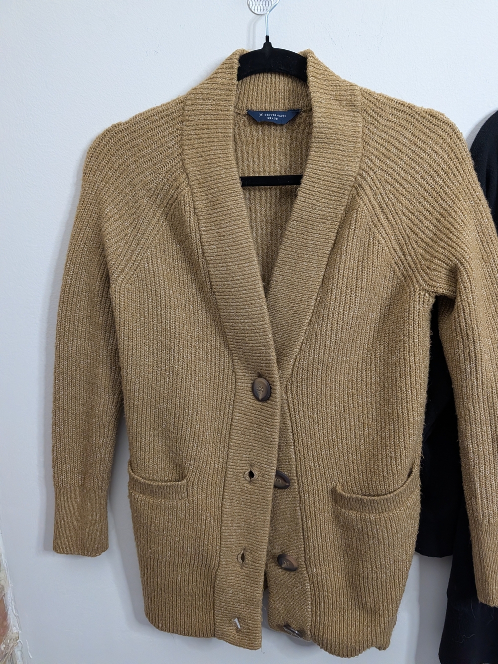 Denver Hayes Tan Cardigan With Buttons Size XS